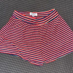 Frankie’s Bikinis Terry Cloth Rainbow Shorts